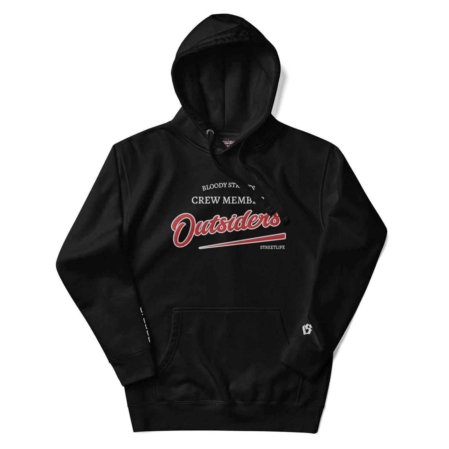 Streetwear Hoodie Unisex - BS Outsiders Stickerei - BLOODY-STREETS.DE Streetwear Herren und Damen Hoodies, T-Shirts, Pullis