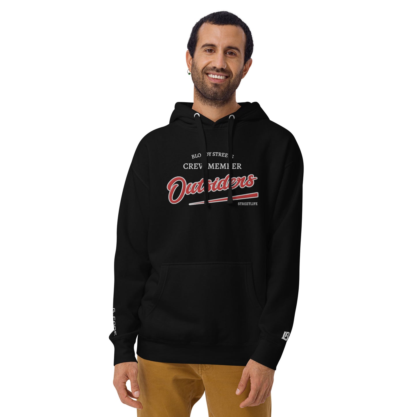 Streetwear Hoodie Unisex - BS Outsiders Stickerei - BLOODY-STREETS.DE Streetwear Herren und Damen Hoodies, T-Shirts, Pullis