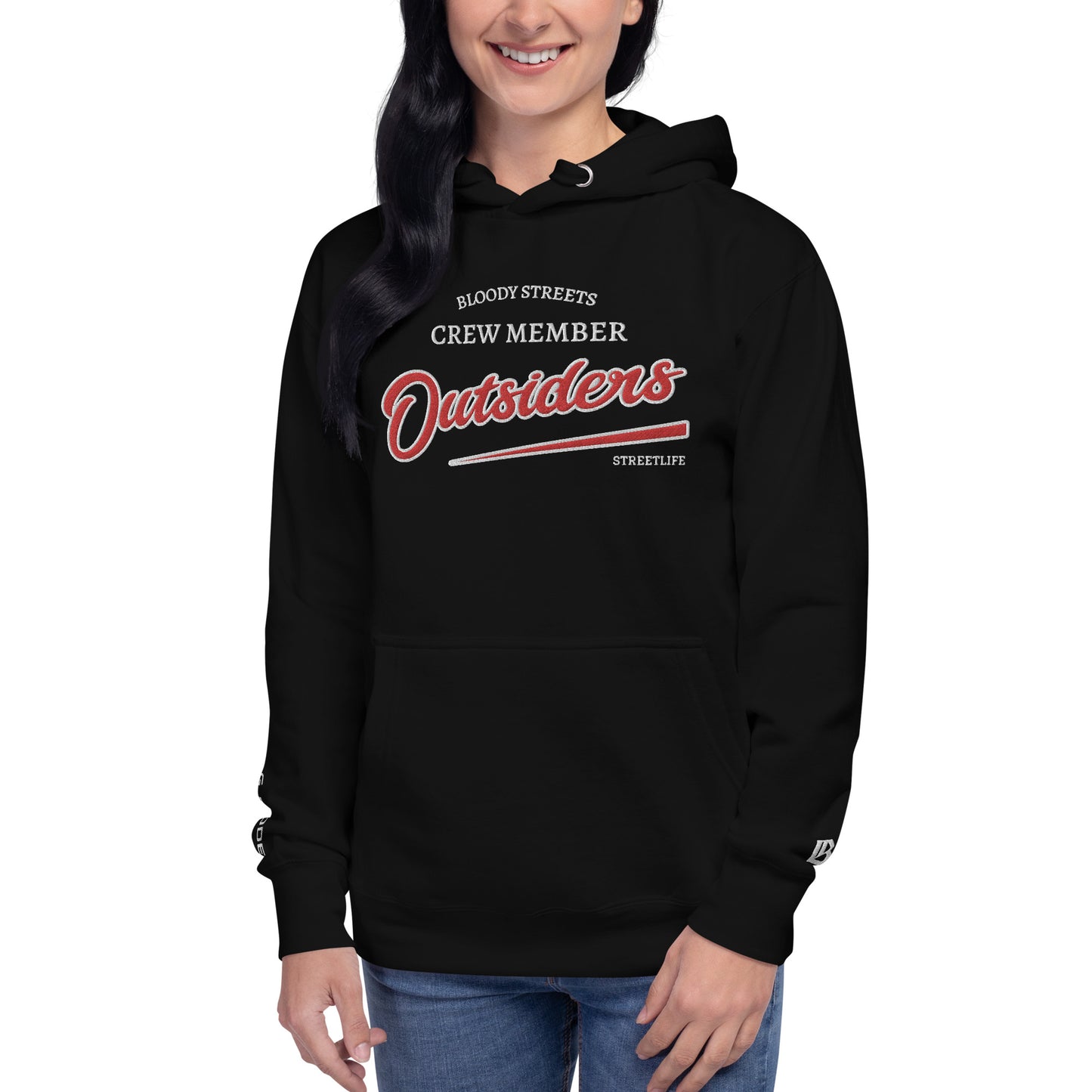 Streetwear Hoodie Unisex - BS Outsiders Stickerei - BLOODY-STREETS.DE Streetwear Herren und Damen Hoodies, T-Shirts, Pullis