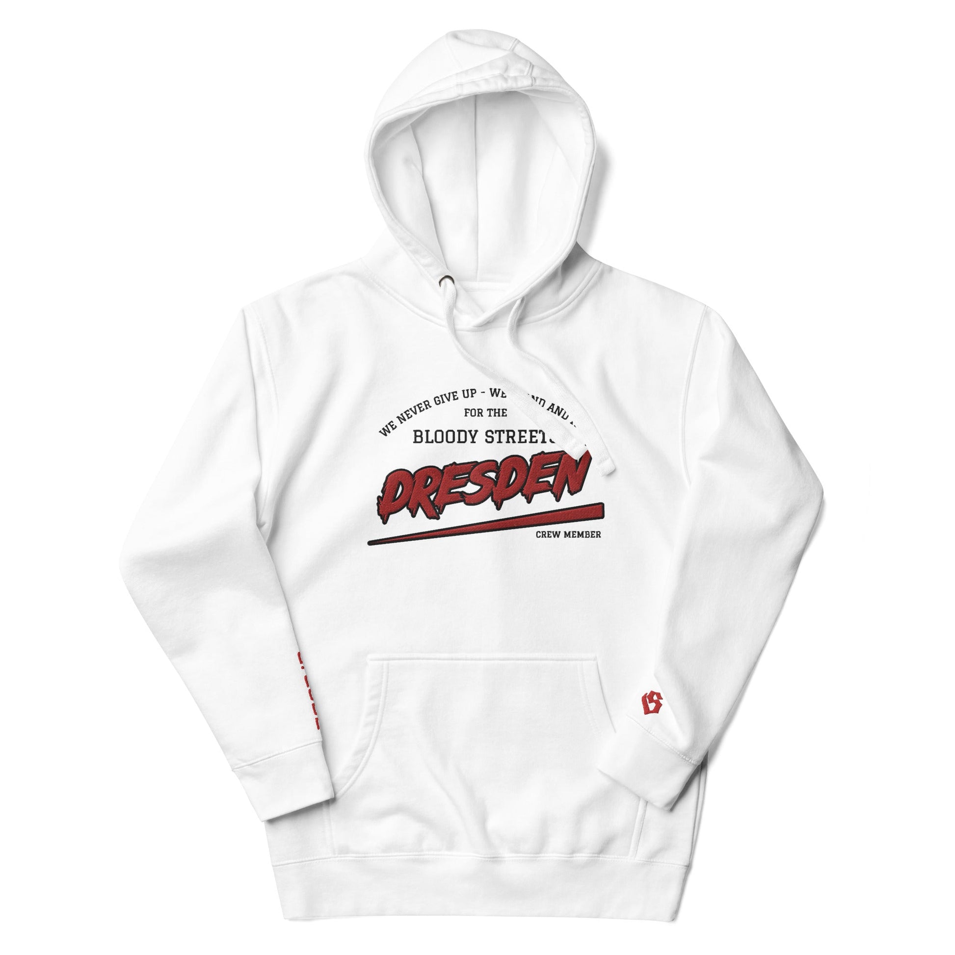 BS CITY Dresden Crew Member Premium Red "G" Hoodie - BLOODY-STREETS.DE Streetwear Herren und Damen Hoodies, T-Shirts, Pullis