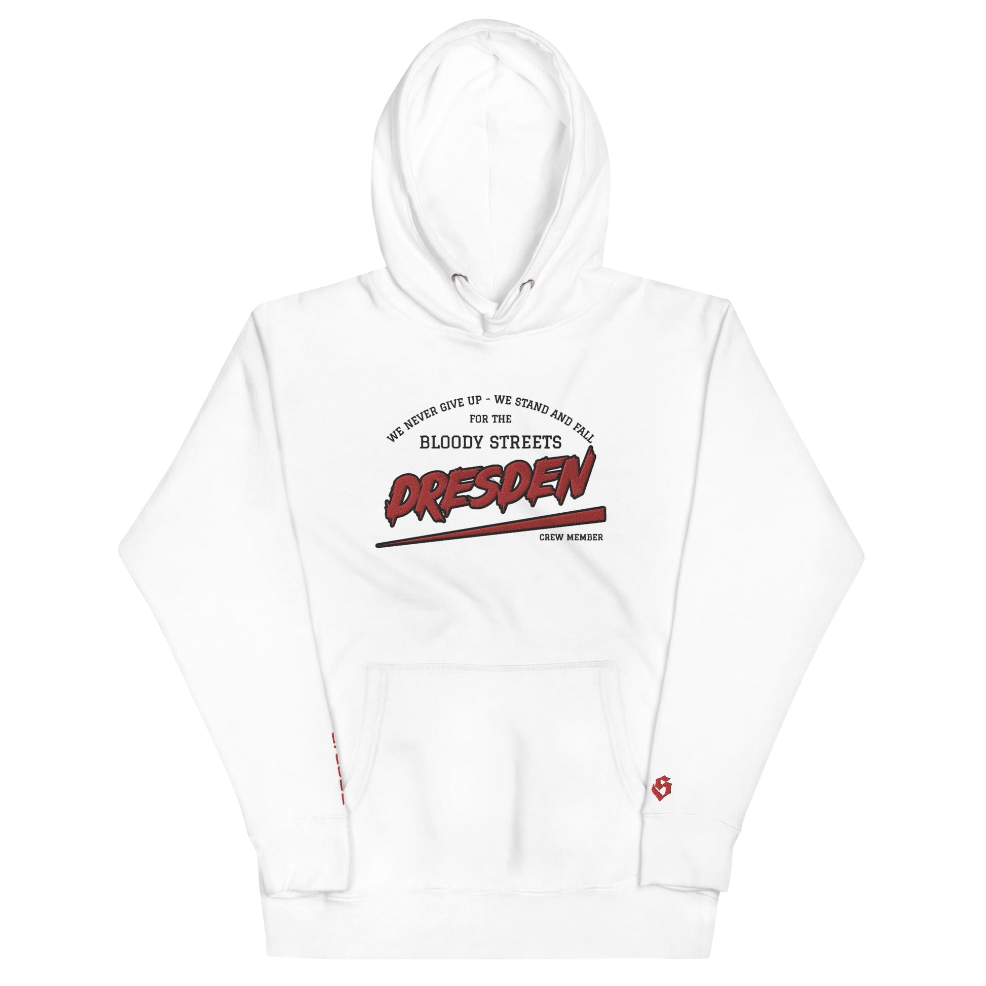 BS CITY Dresden Crew Member Premium Red "G" Hoodie - BLOODY-STREETS.DE Streetwear Herren und Damen Hoodies, T-Shirts, Pullis