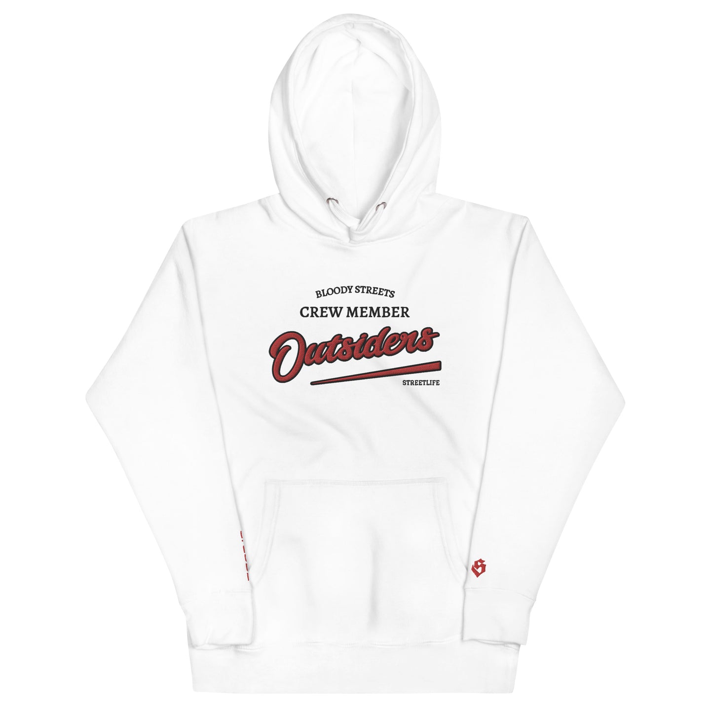 Streetwear Hoodie Unisex - BS Outsiders Stickerei - BLOODY-STREETS.DE Streetwear Herren und Damen Hoodies, T-Shirts, Pullis