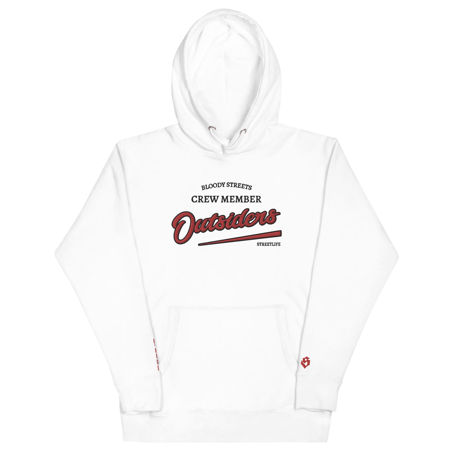 Streetwear Hoodie Unisex - BS Outsiders Stickerei - BLOODY-STREETS.DE Streetwear Herren und Damen Hoodies, T-Shirts, Pullis