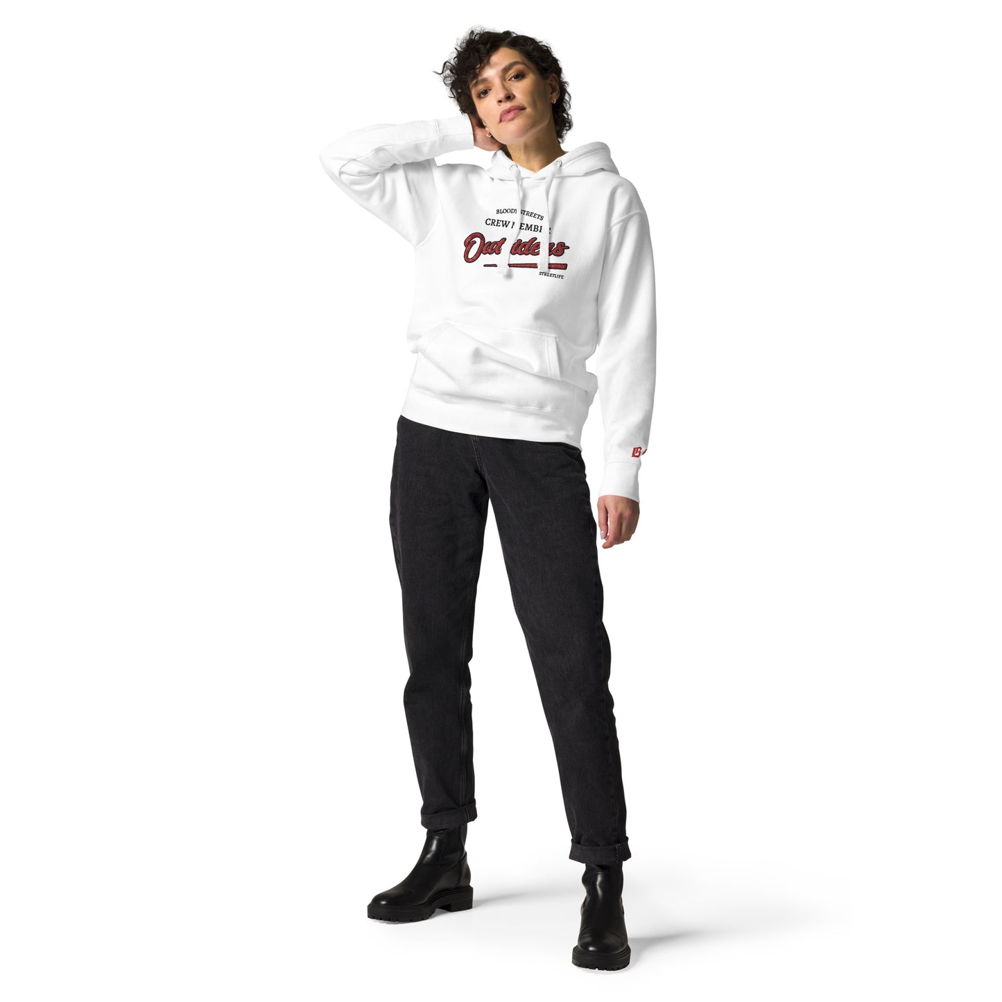 Streetwear Hoodie Unisex - BS Outsiders Stickerei - BLOODY-STREETS.DE Streetwear Herren und Damen Hoodies, T-Shirts, Pullis