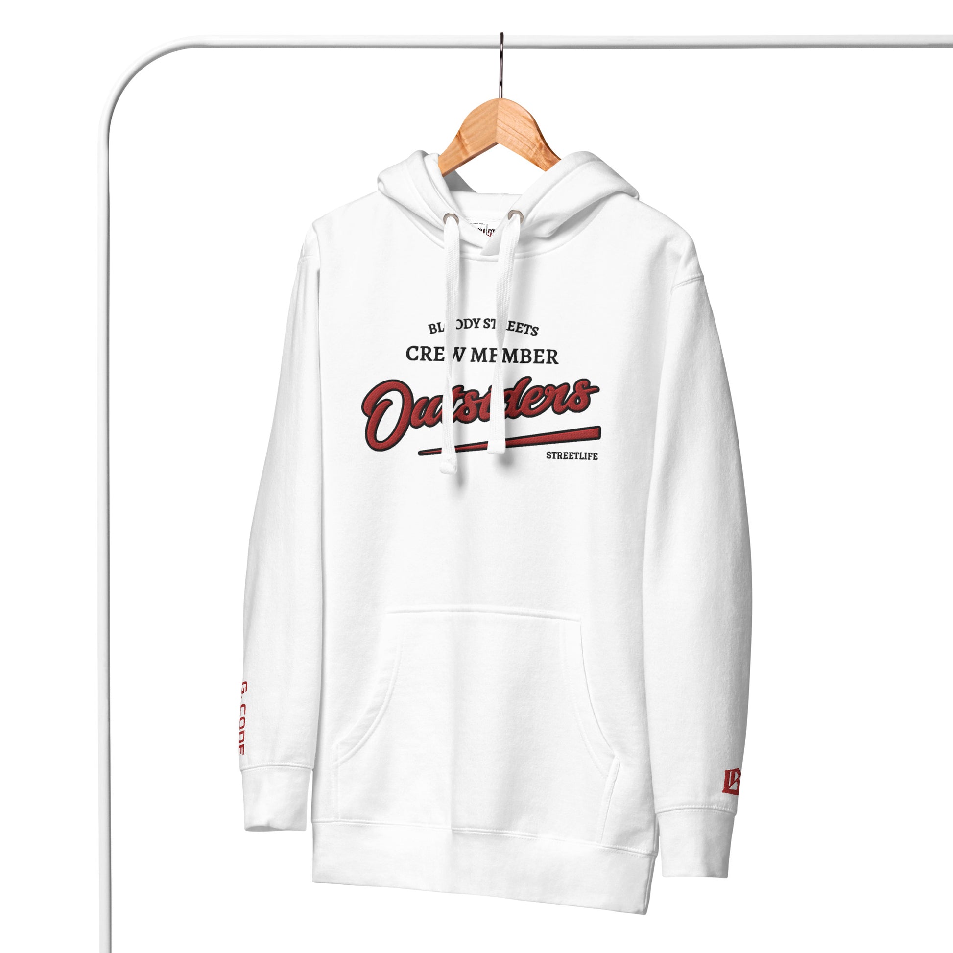 Streetwear Hoodie Unisex - BS Outsiders Stickerei - BLOODY-STREETS.DE Streetwear Herren und Damen Hoodies, T-Shirts, Pullis