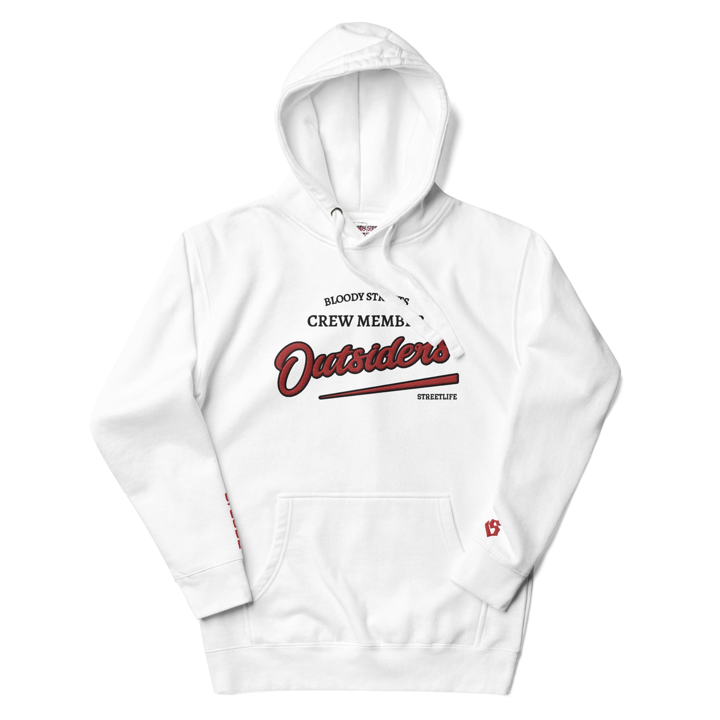 Streetwear Hoodie Unisex - BS Outsiders Stickerei - BLOODY-STREETS.DE Streetwear Herren und Damen Hoodies, T-Shirts, Pullis