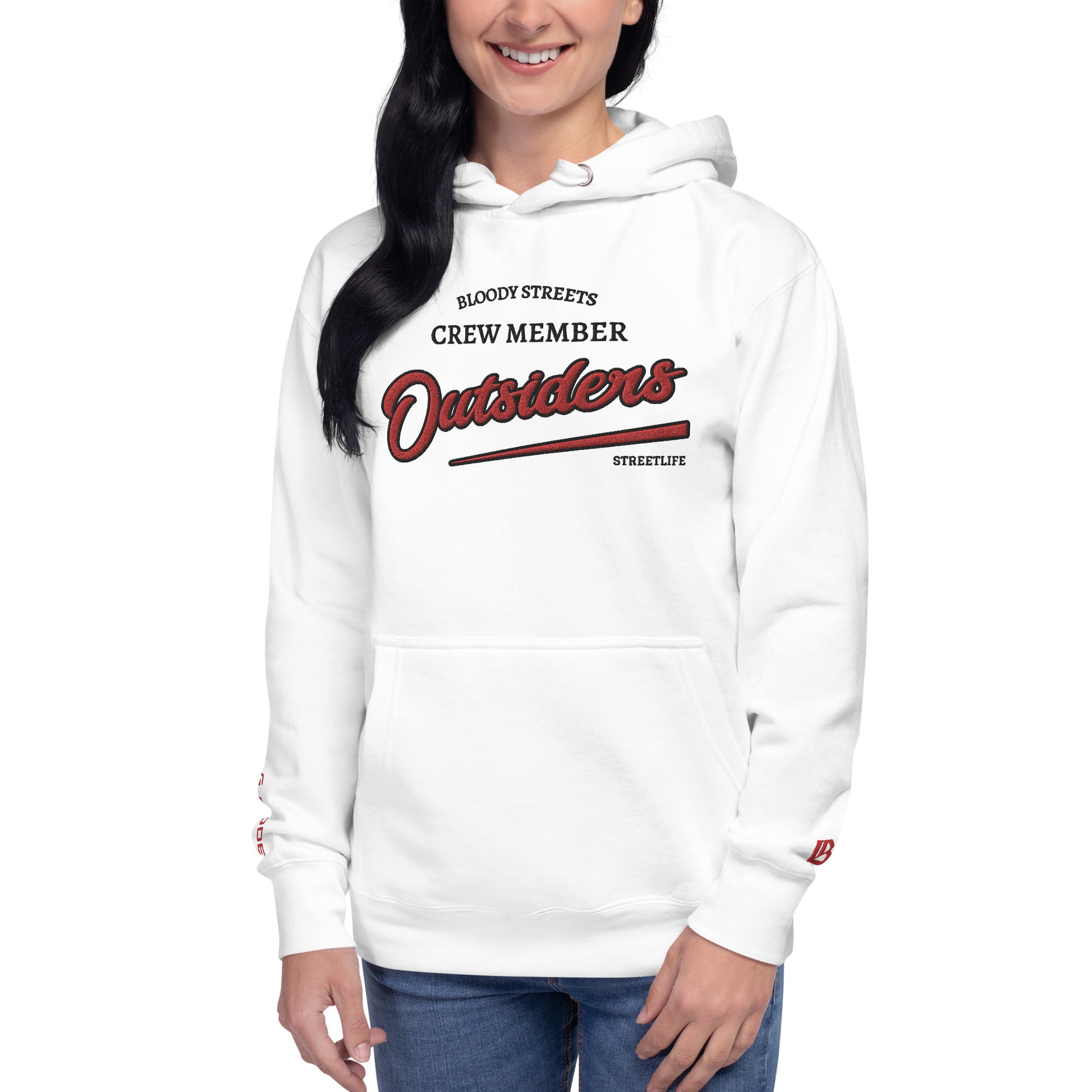 Streetwear Hoodie Unisex - BS Outsiders Stickerei - BLOODY-STREETS.DE Streetwear Herren und Damen Hoodies, T-Shirts, Pullis