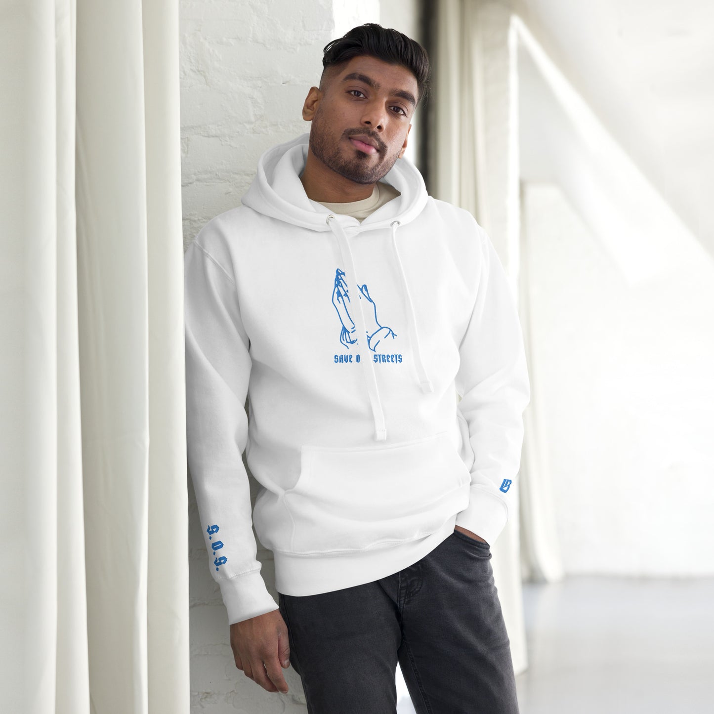 Premium Streetwear Unisex Hoodie - S.O.S. SAVE OUR STREETS V2