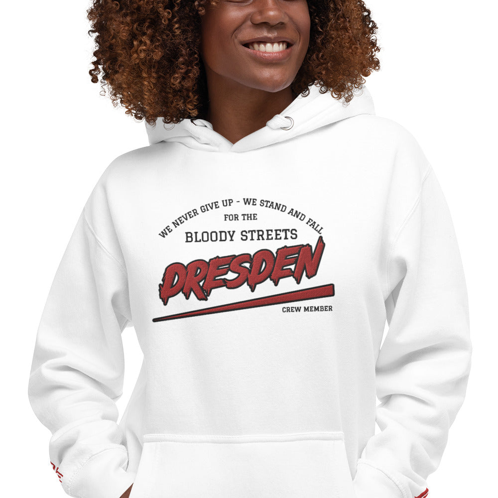 BS CITY Dresden Crew Member Premium Red "G" Hoodie - BLOODY-STREETS.DE Streetwear Herren und Damen Hoodies, T-Shirts, Pullis