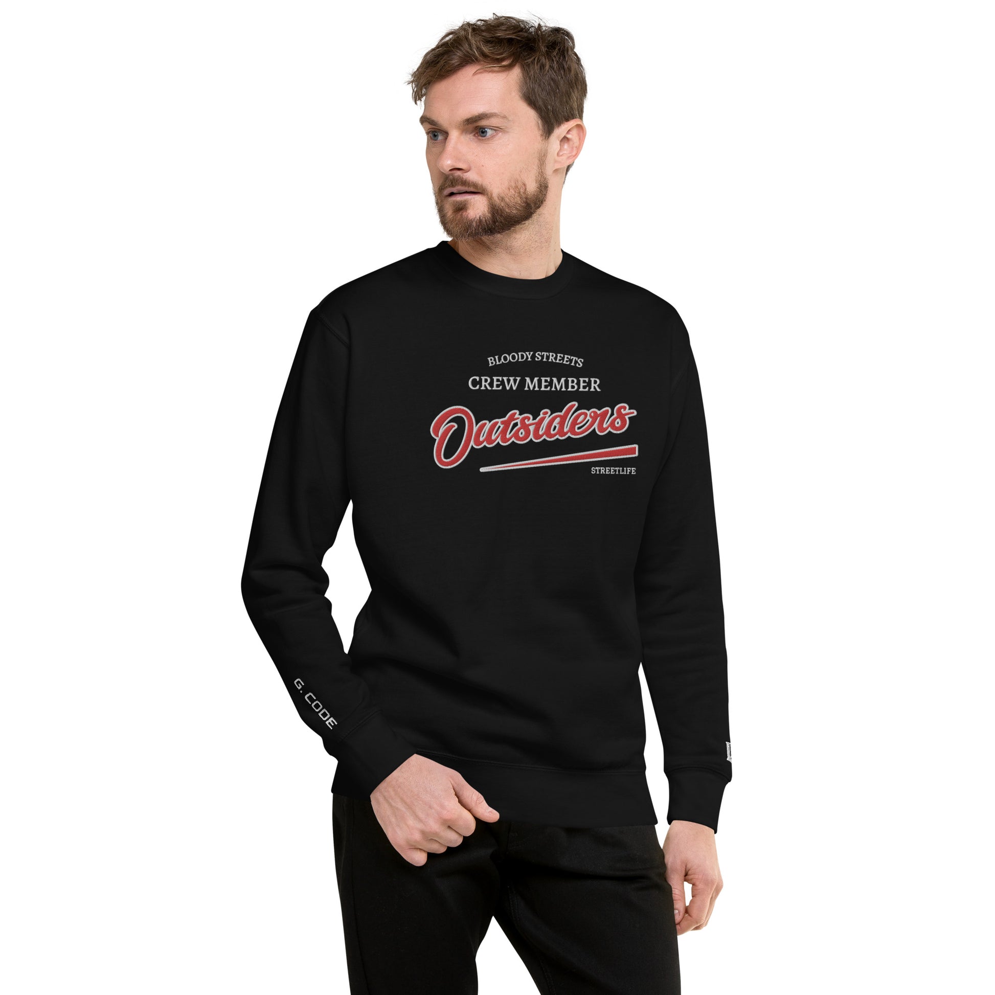 Streetwear Pullover Unisex - BS Outsiders Stickerei - BLOODY-STREETS.DE Streetwear Herren und Damen Hoodies, T-Shirts, Pullis