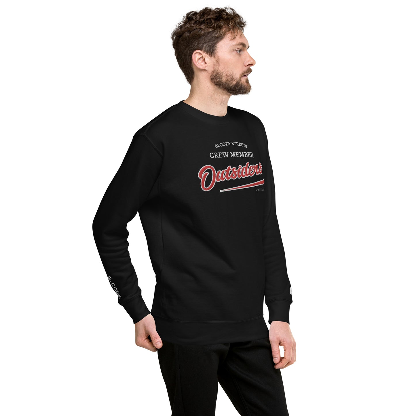 Streetwear Pullover Unisex - BS Outsiders Stickerei - BLOODY-STREETS.DE Streetwear Herren und Damen Hoodies, T-Shirts, Pullis