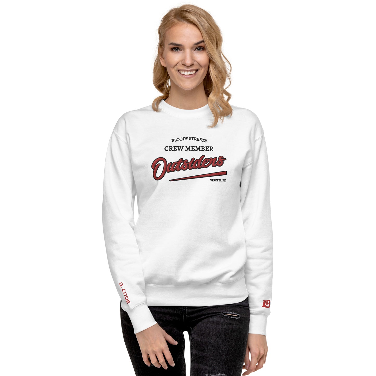 Streetwear Pullover Unisex - BS Outsiders Stickerei - BLOODY-STREETS.DE Streetwear Herren und Damen Hoodies, T-Shirts, Pullis