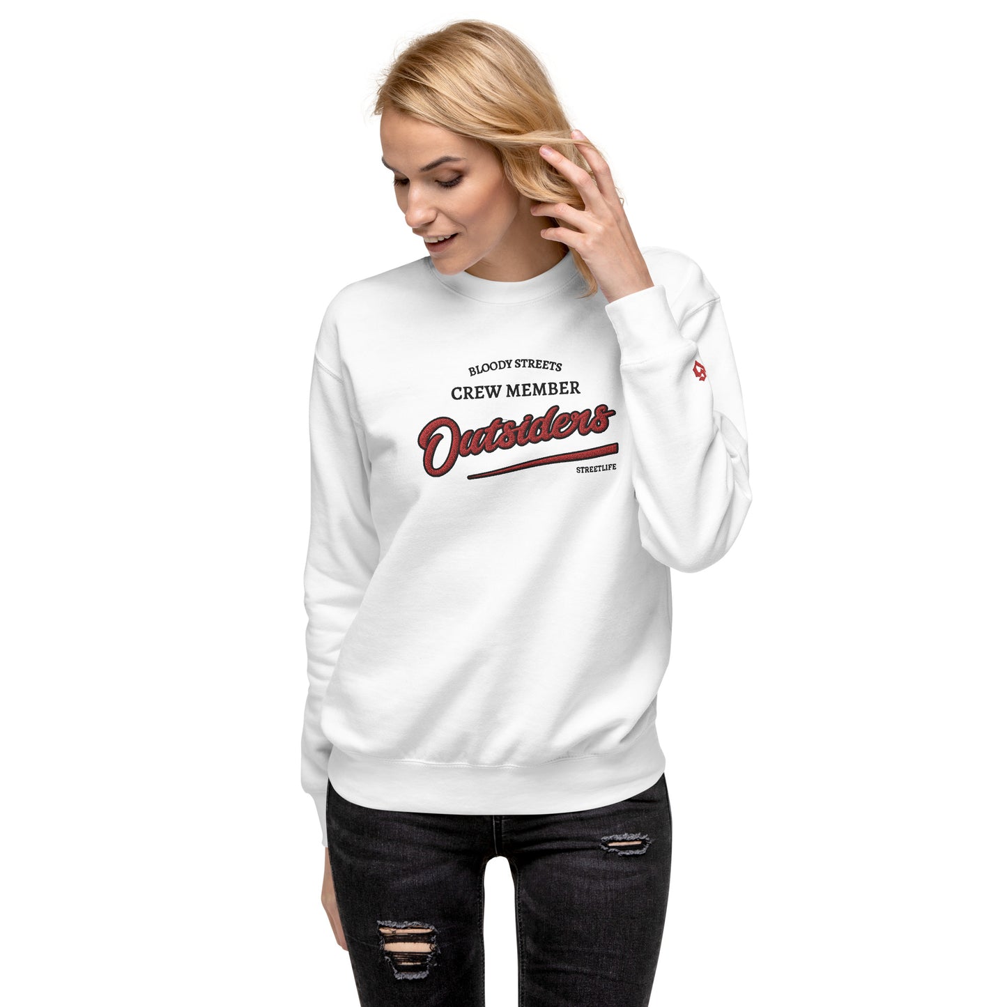 Streetwear Pullover Unisex - BS Outsiders Stickerei - BLOODY-STREETS.DE Streetwear Herren und Damen Hoodies, T-Shirts, Pullis