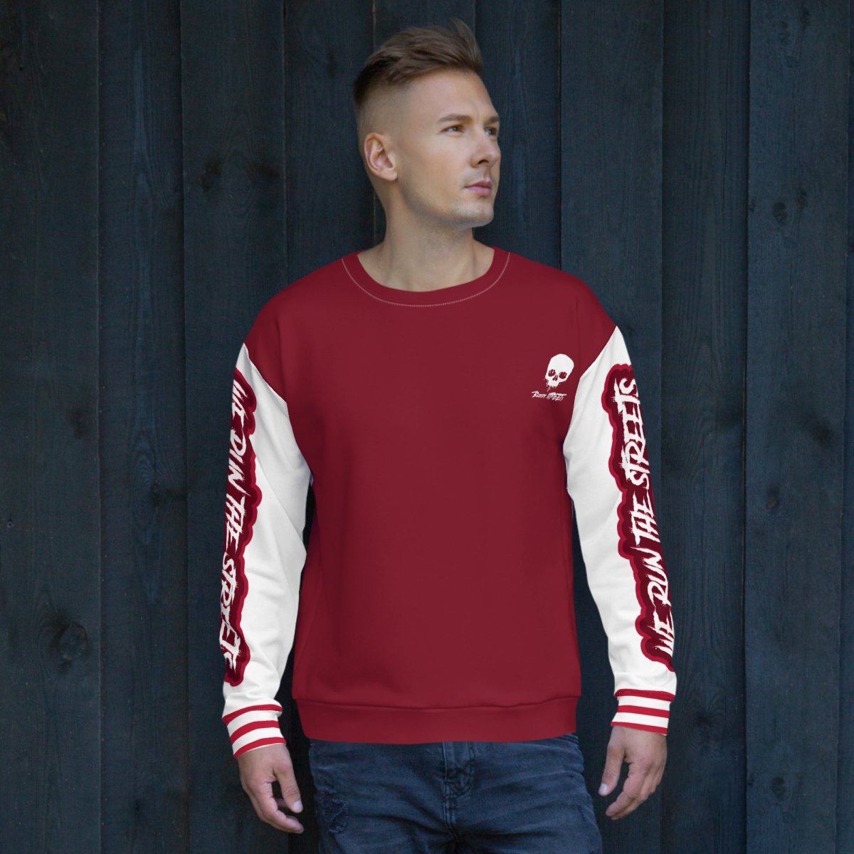 We Run The Streets PULLI RED - BLOODY - STREETS.DE Streetwear Herren und Damen Hoodies, T-Shirts, Pullis