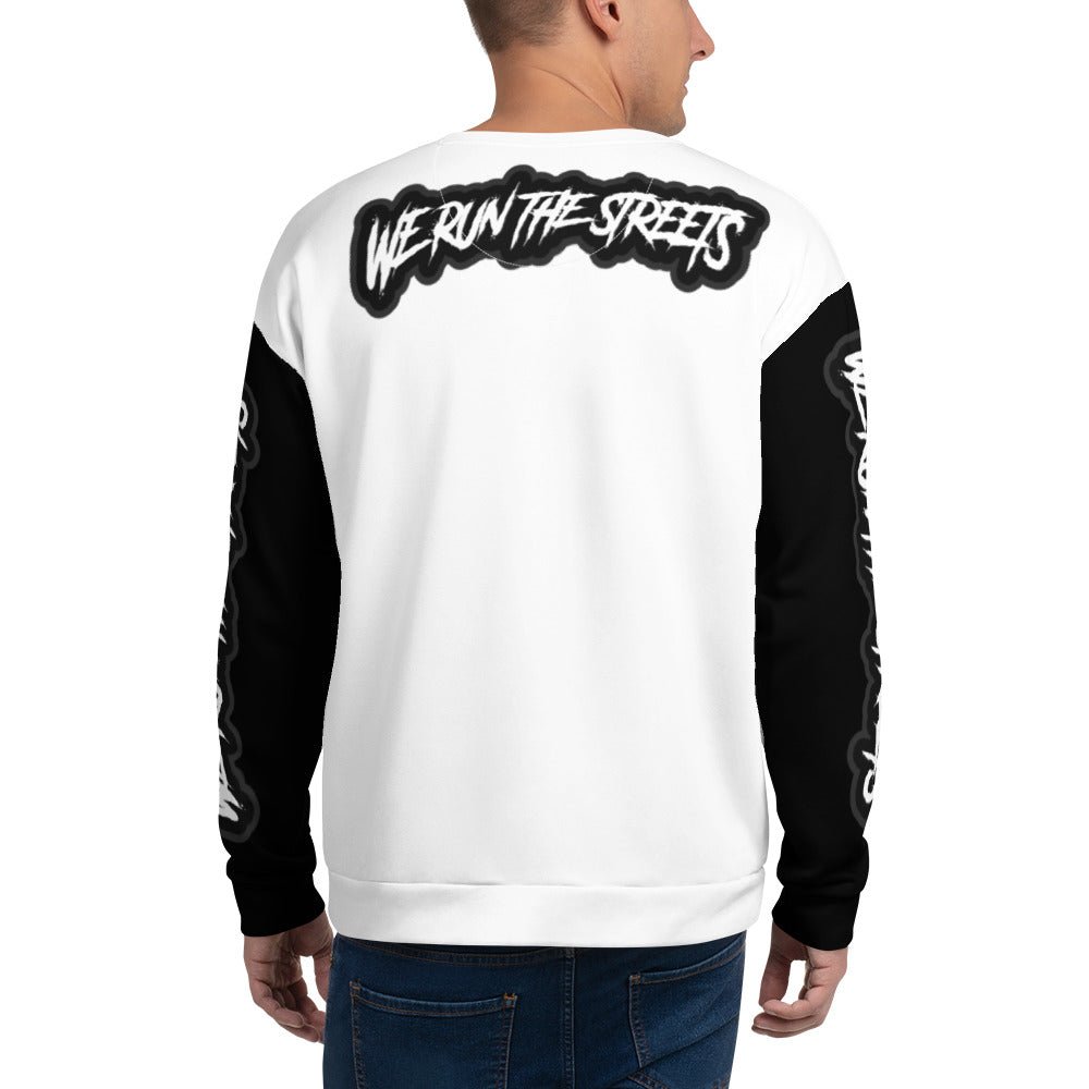 We Run The Streets Pulli WHITE - BLOODY - STREETS.DE Streetwear Herren und Damen Hoodies, T-Shirts, Pullis