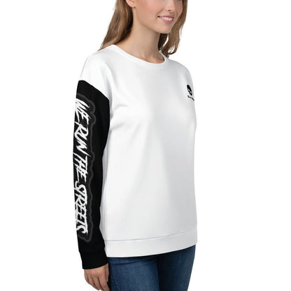 We Run The Streets Pulli WHITE - BLOODY - STREETS.DE Streetwear Herren und Damen Hoodies, T-Shirts, Pullis