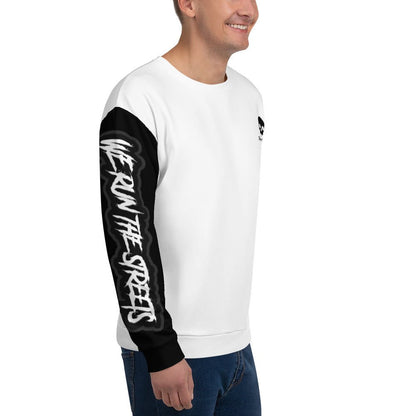 We Run The Streets Pulli WHITE - BLOODY - STREETS.DE Streetwear Herren und Damen Hoodies, T-Shirts, Pullis