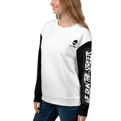 We Run The Streets Pulli WHITE - BLOODY - STREETS.DE Streetwear Herren und Damen Hoodies, T-Shirts, Pullis