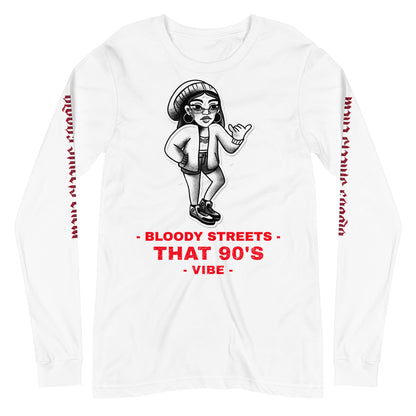 90's Streetwear Vibe 2 - Premium Longsleeve Lady - BLOODY-STREETS.DE Streetwear Herren und Damen Hoodies, T-Shirts, Pullis