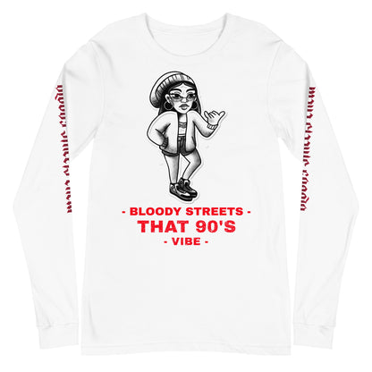 90's Streetwear Vibe 2 - Premium Longsleeve Lady - BLOODY-STREETS.DE Streetwear Herren und Damen Hoodies, T-Shirts, Pullis