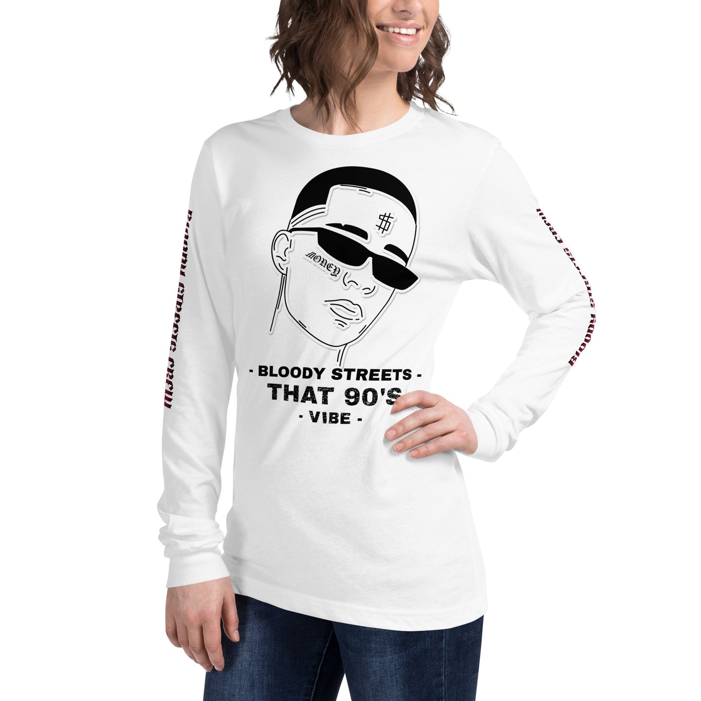 90's Vibe - Premium Longsleeve Lady - BLOODY-STREETS.DE Streetwear Herren und Damen Hoodies, T-Shirts, Pullis