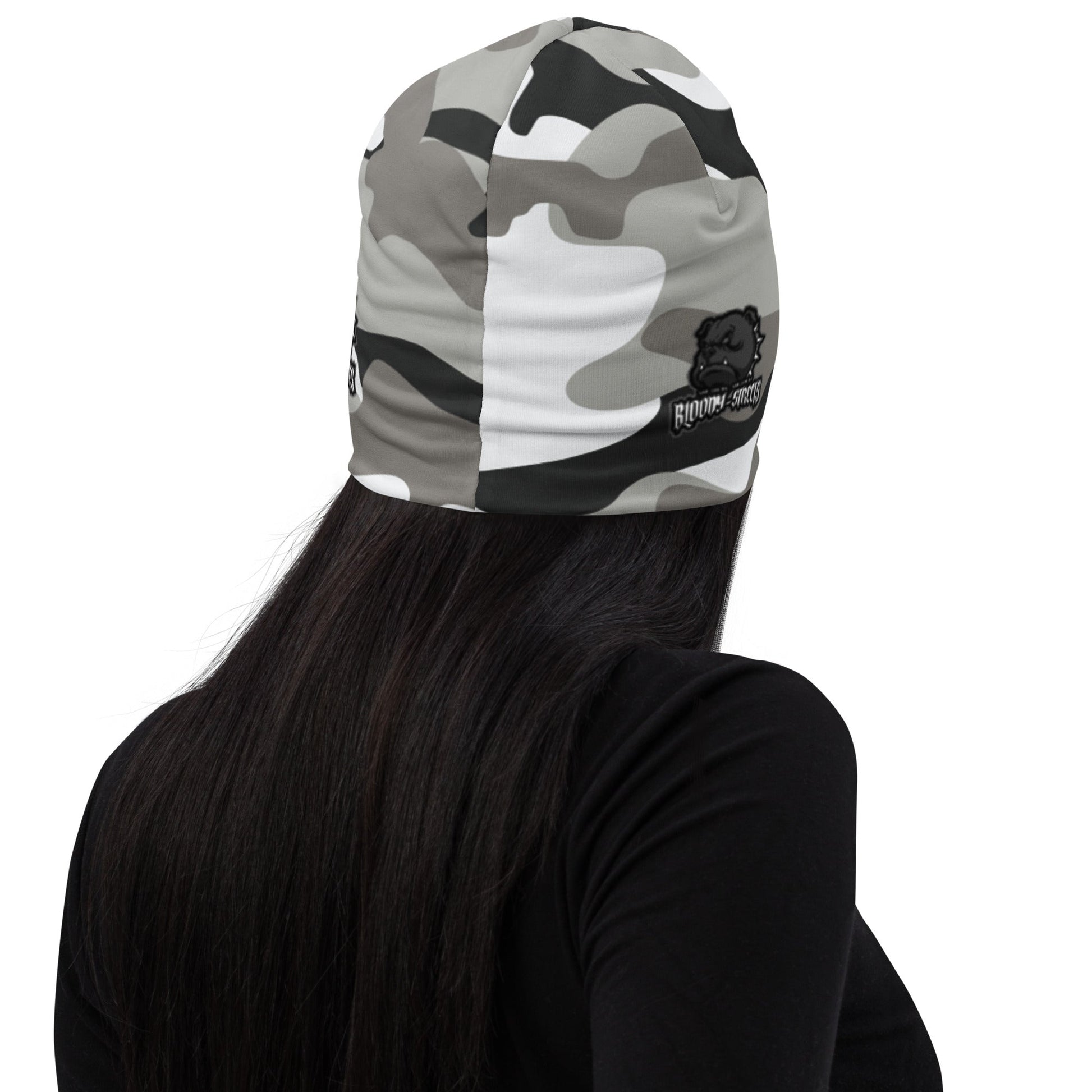 CAMOUFLAGE White Bull Dog "Street Soldier" Beanie - BLOODY-STREETS.DE Streetwear Herren und Damen Hoodies, T-Shirts, Pullis