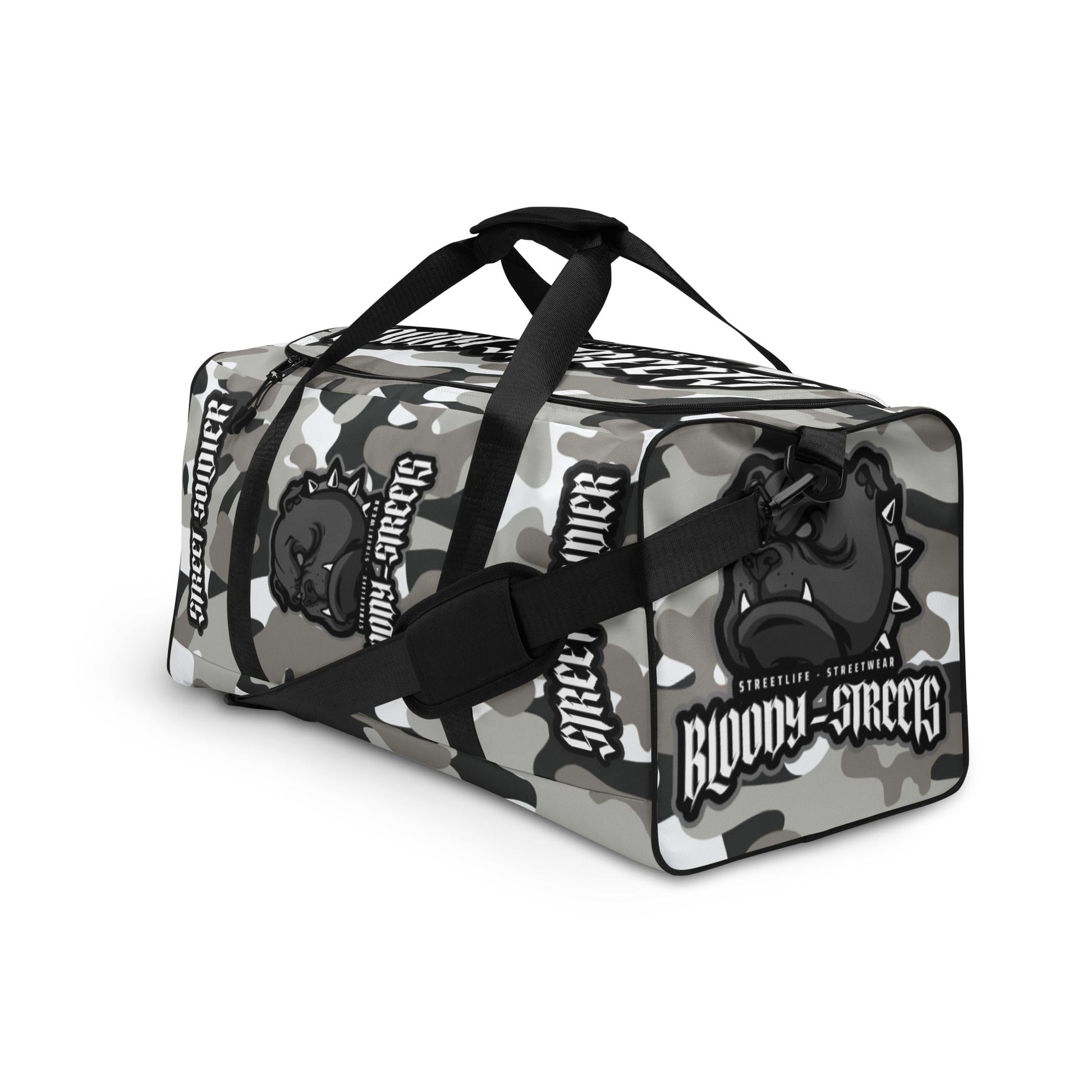 Bloody Streets CAMOUFLAGE "Street Soldier" Bull Dog Weekender Bag - BLOODY-STREETS.DE Streetwear Herren und Damen Hoodies, T-Shirts, Pullis