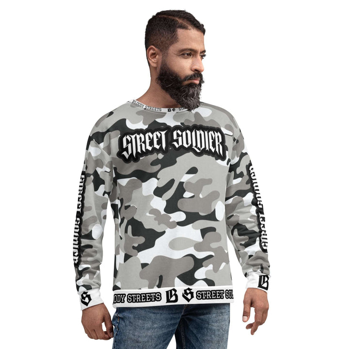 BLOODY CAMOUFLAGE BULL DOG STREET SOLDIERBLOODY STREETSJeder einzigartige, komplett bedruckte Pullover ist präzise geschnitten und von Hand genäht, um das bestmögliche Aussehen zu erhalten und das komplizierte Design her