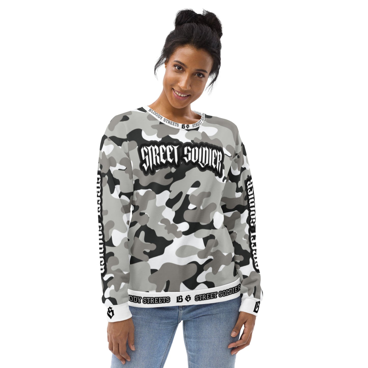 Bloody Camouflage Bull Dog Street Soldier Pullover - BLOODY-STREETS.DE Streetwear Herren und Damen Hoodies, T-Shirts, Pullis