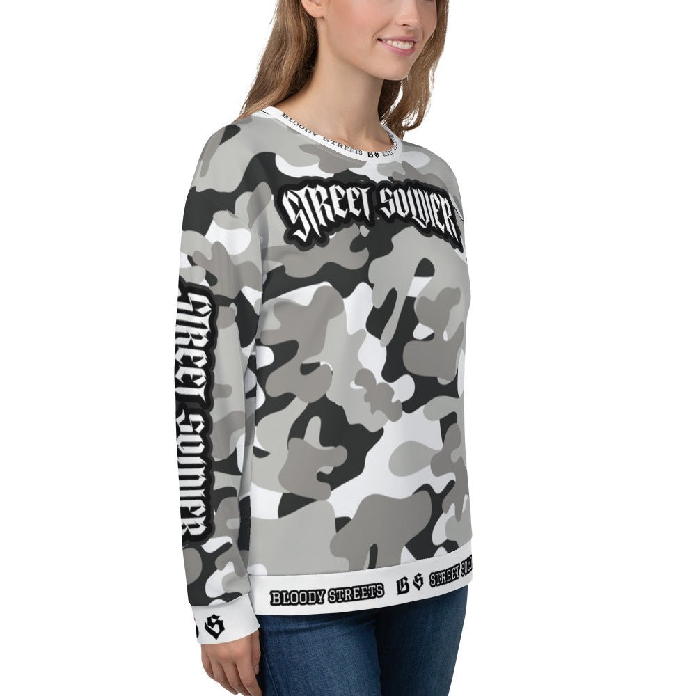 Bloody Camouflage Bull Dog Street Soldier Pullover - BLOODY-STREETS.DE Streetwear Herren und Damen Hoodies, T-Shirts, Pullis