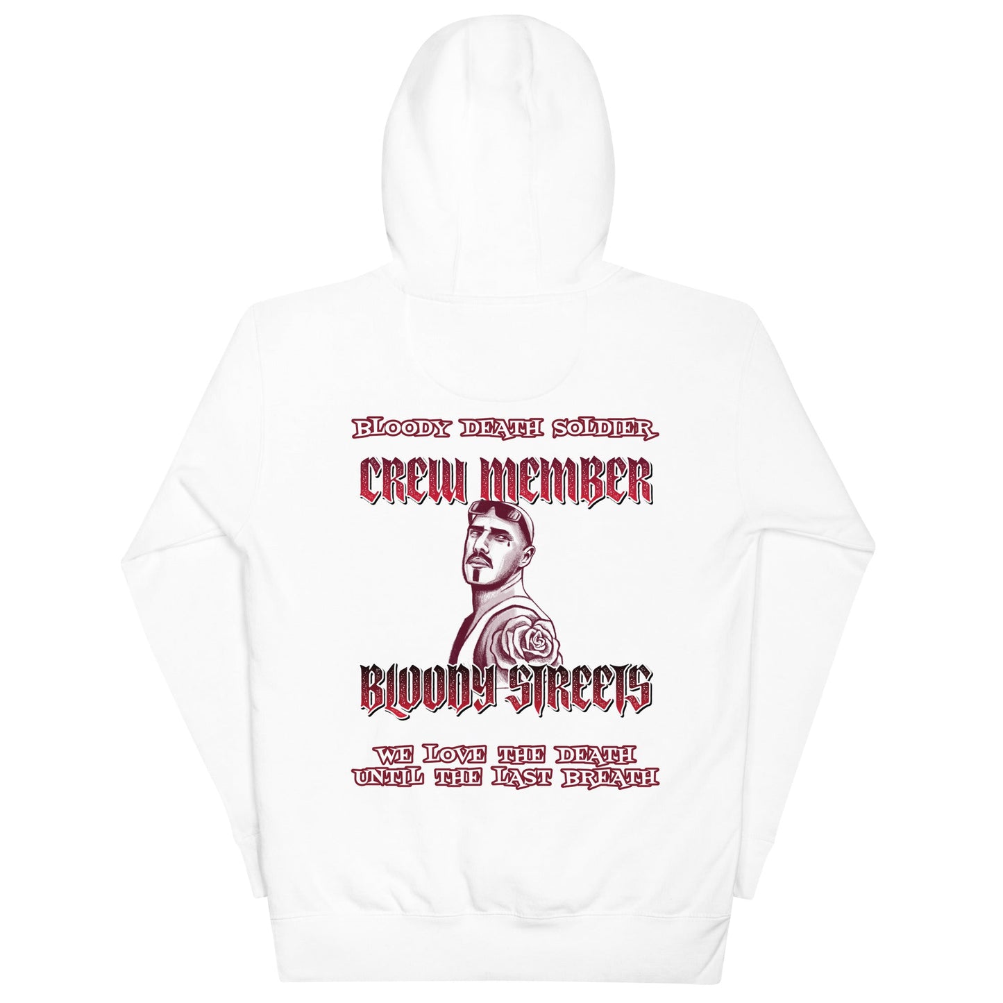 Bloody Death Soldier Double Platin Streetwear Hoodie BLOODY-STREETS.DE Streetwear Herren und Damen Hoodies, T-Shirts, Pullis