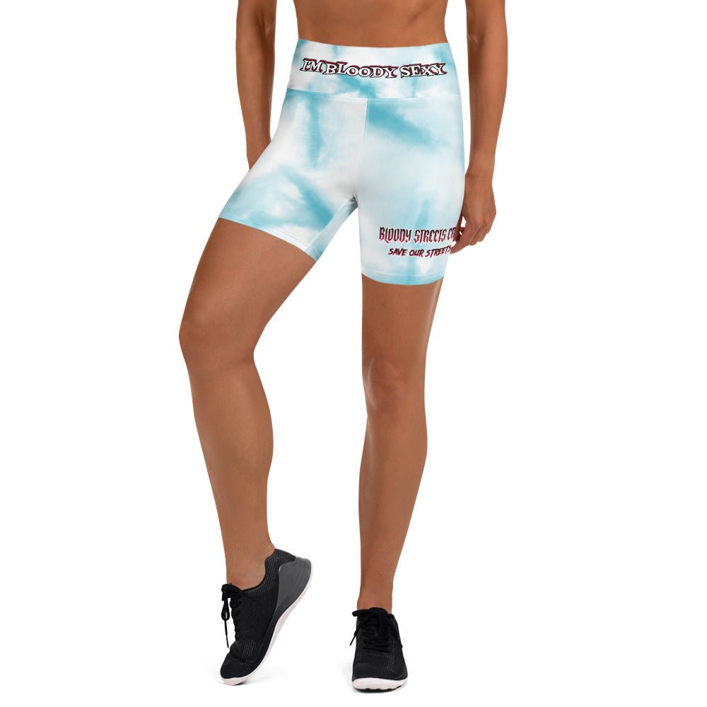 Bloody Light Blue Storm - Yoga Shorts - BLOODY-STREETS.DE Streetwear Herren und Damen Hoodies, T-Shirts, Pullis