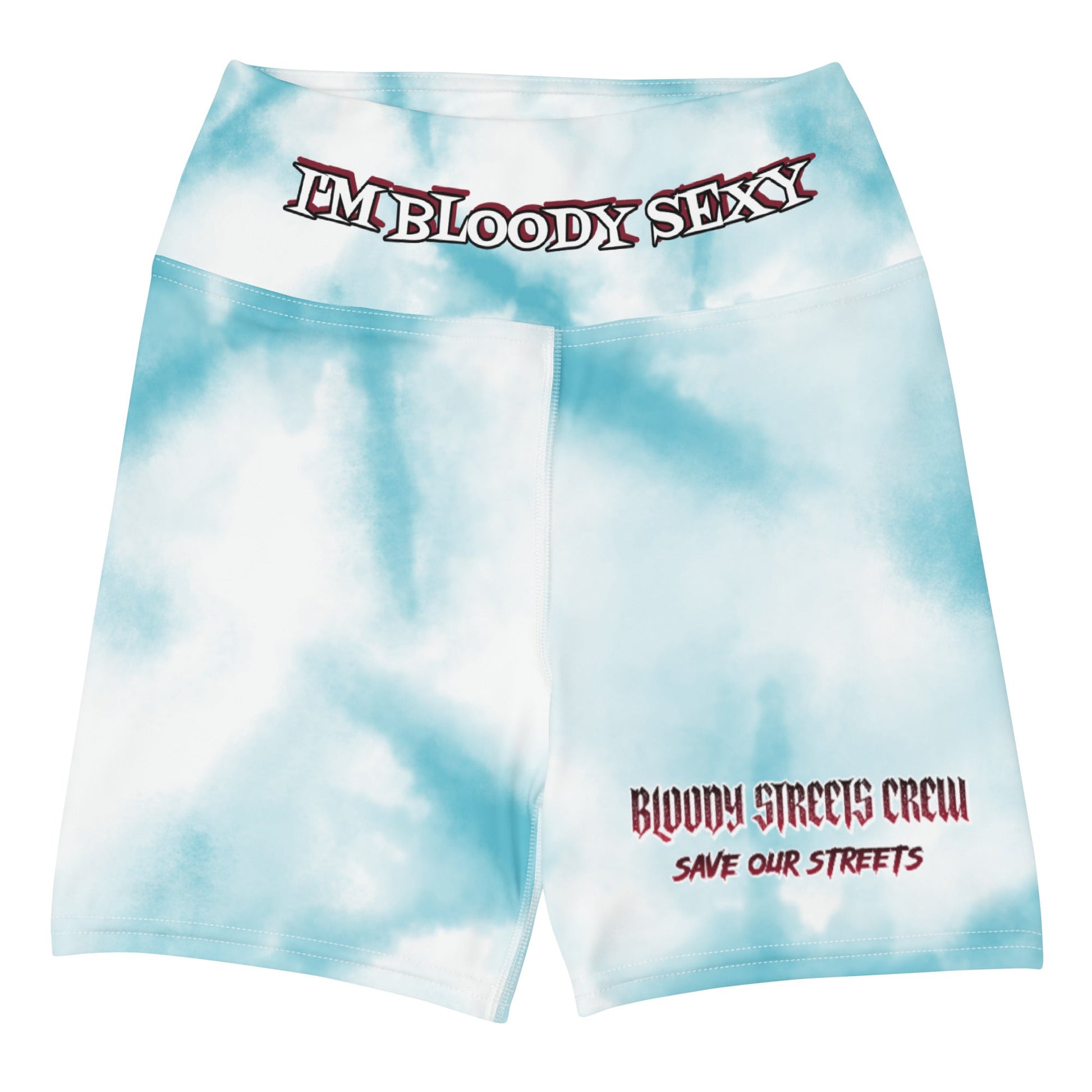 Bloody Light Blue Storm - Yoga Shorts - BLOODY-STREETS.DE Streetwear Herren und Damen Hoodies, T-Shirts, Pullis