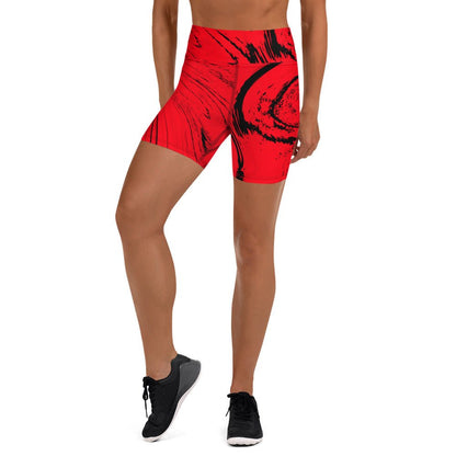 Bloody Red Chaos - Yoga Shorts - BLOODY-STREETS.DE Streetwear Herren und Damen Hoodies, T-Shirts, Pullis