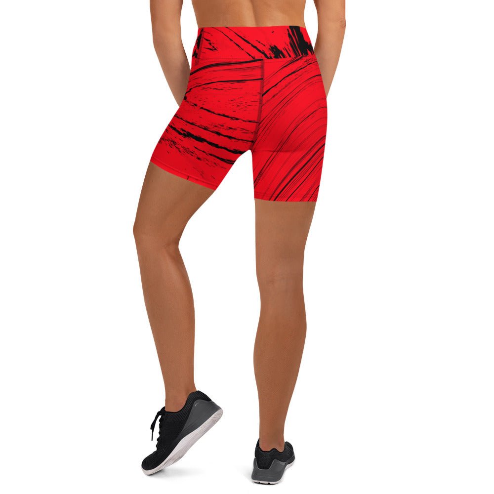 Bloody Red Chaos - Yoga Shorts - BLOODY-STREETS.DE Streetwear Herren und Damen Hoodies, T-Shirts, Pullis