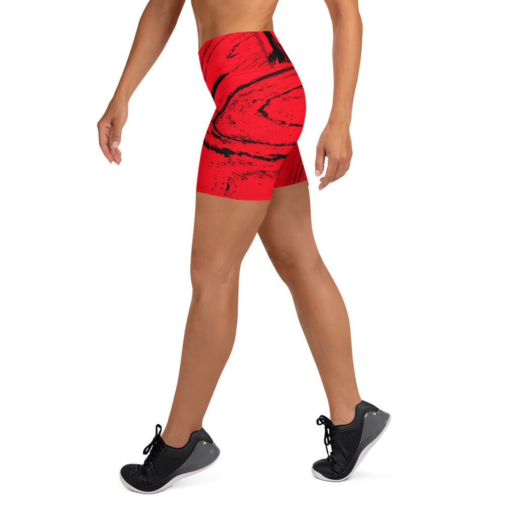 Bloody Red Chaos - Yoga Shorts - BLOODY-STREETS.DE Streetwear Herren und Damen Hoodies, T-Shirts, Pullis