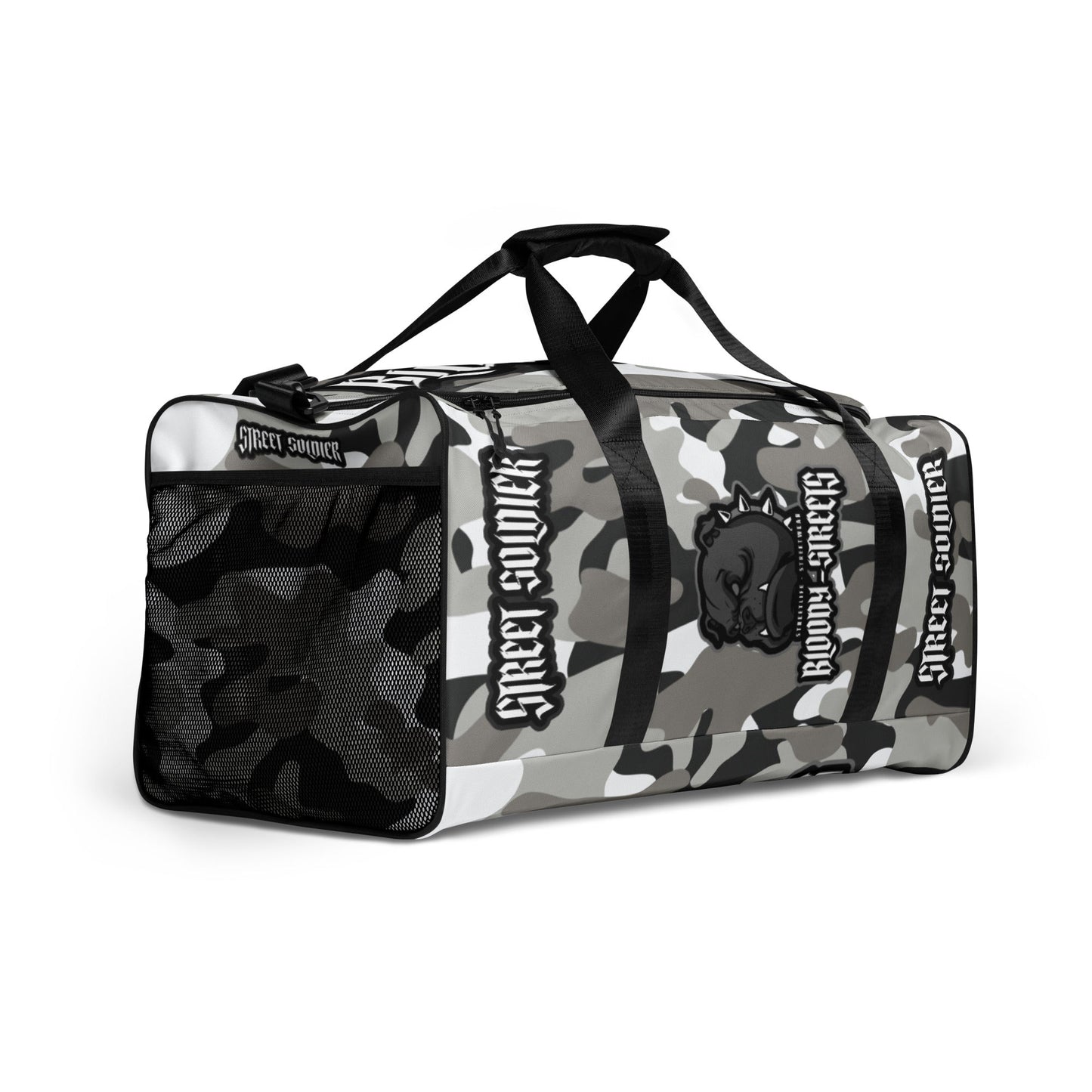 Bloody Streets CAMOUFLAGE "Street Soldier" Bull Dog Weekender Bag - BLOODY-STREETS.DE Streetwear Herren und Damen Hoodies, T-Shirts, Pullis