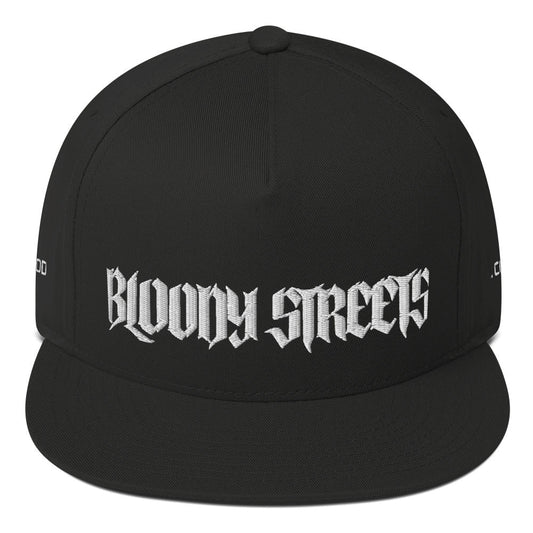 Bloody Streets Crew Flat Bill - Cap Black - BLOODY-STREETS.DE Streetwear Herren und Damen Hoodies, T-Shirts, Pullis