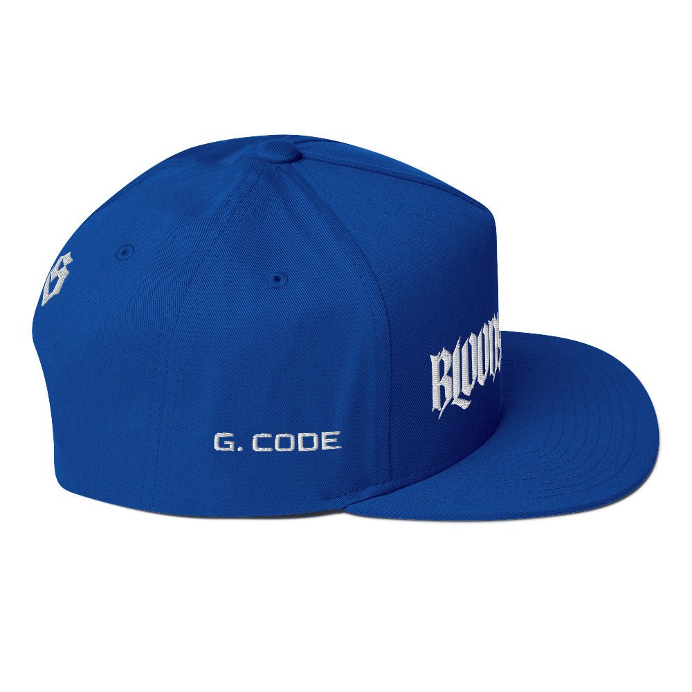 Bloody Streets Crew Flat Bill-Cap Blue - BLOODY-STREETS.DE Streetwear Herren und Damen Hoodies, T-Shirts, Pullis