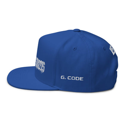 Bloody Streets Crew Flat Bill-Cap Blue - BLOODY-STREETS.DE Streetwear Herren und Damen Hoodies, T-Shirts, Pullis