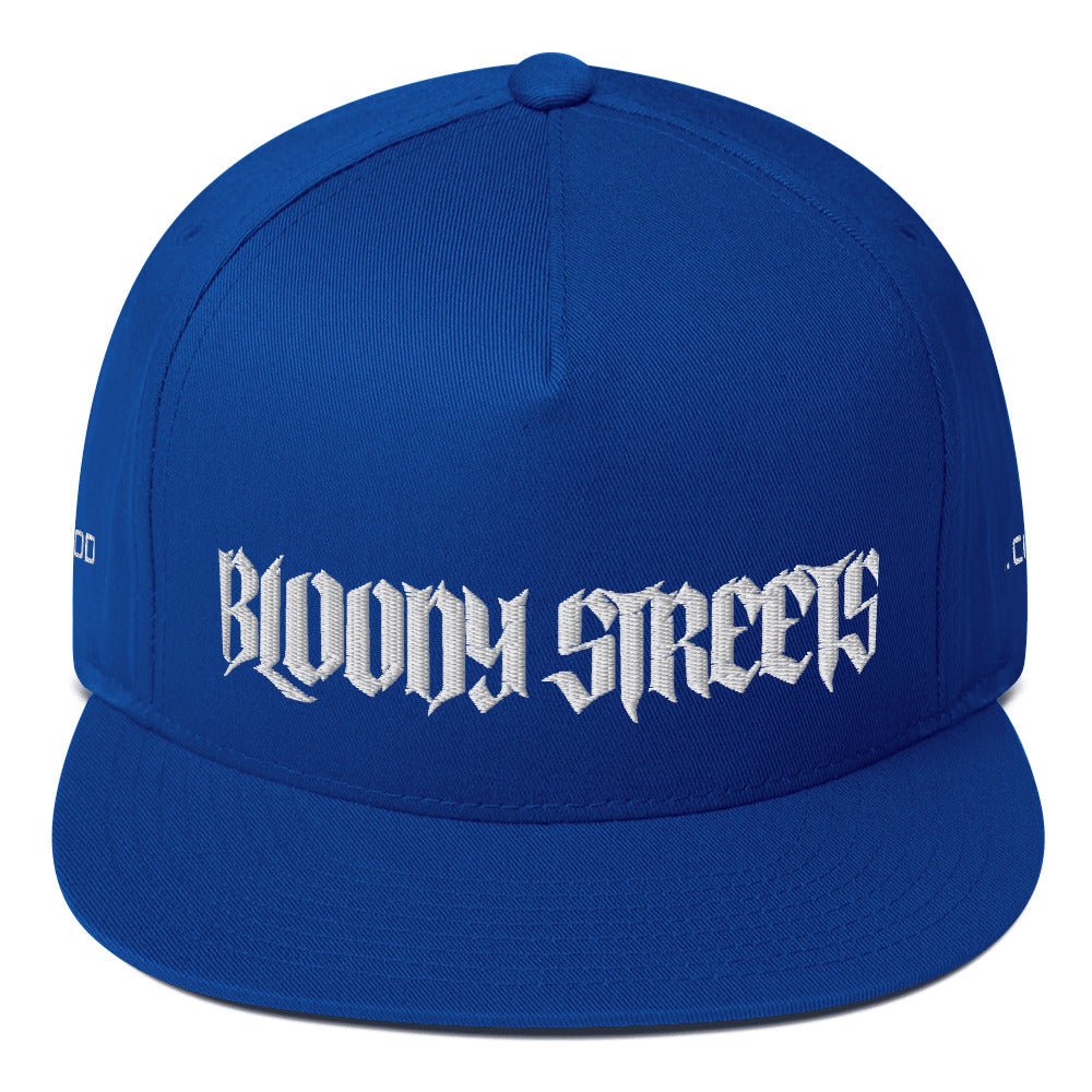 Bloody Streets Crew Flat Bill-Cap Blue - BLOODY-STREETS.DE Streetwear Herren und Damen Hoodies, T-Shirts, Pullis