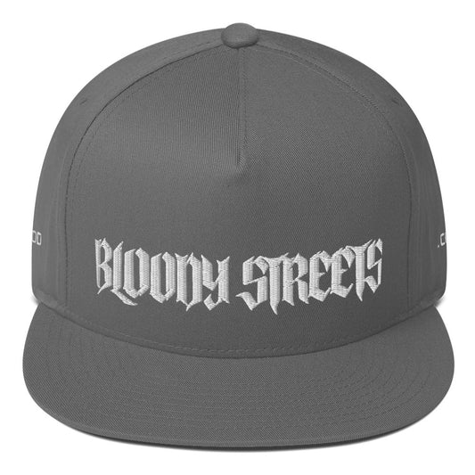 Bloody Streets Crew Flat Bill Gray - BLOODY-STREETS.DE Streetwear Herren und Damen Hoodies, T-Shirts, Pullis