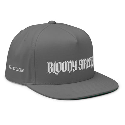 Bloody Streets Crew Flat Bill Gray - BLOODY-STREETS.DE Streetwear Herren und Damen Hoodies, T-Shirts, Pullis