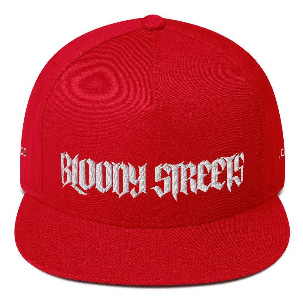 Bloody Streets Crew Flat Bill RED - BLOODY-STREETS.DE Streetwear Herren und Damen Hoodies, T-Shirts, Pullis