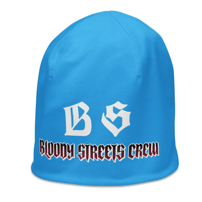 Bloody Streets Crew Member Beanie Blue - BLOODY-STREETS.DE Streetwear Herren und Damen Hoodies, T-Shirts, Pullis