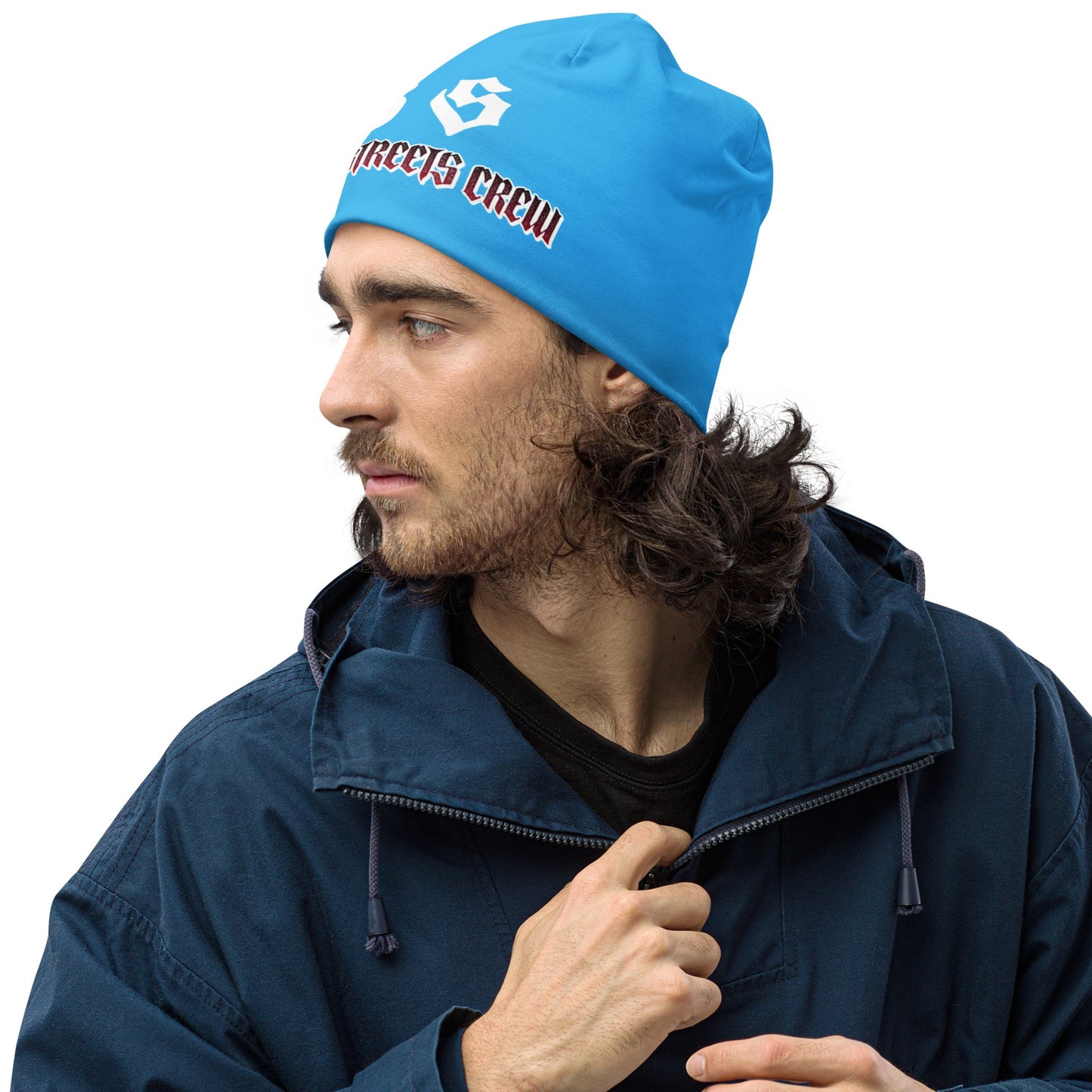 Bloody Streets Crew Member Beanie Blue - BLOODY-STREETS.DE Streetwear Herren und Damen Hoodies, T-Shirts, Pullis