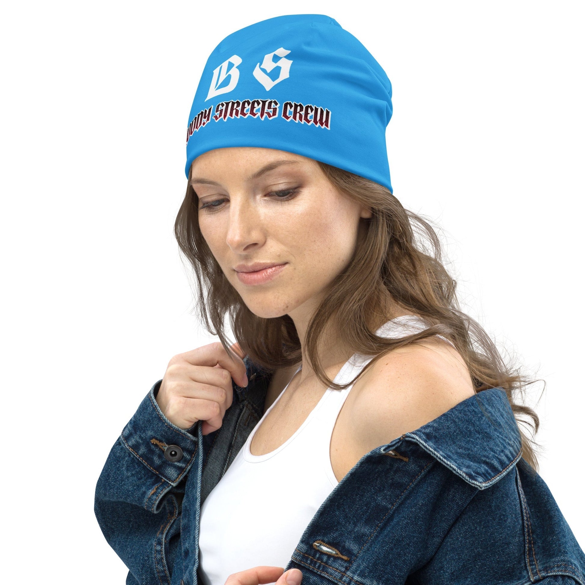 Bloody Streets Crew Member Beanie Blue - BLOODY-STREETS.DE Streetwear Herren und Damen Hoodies, T-Shirts, Pullis