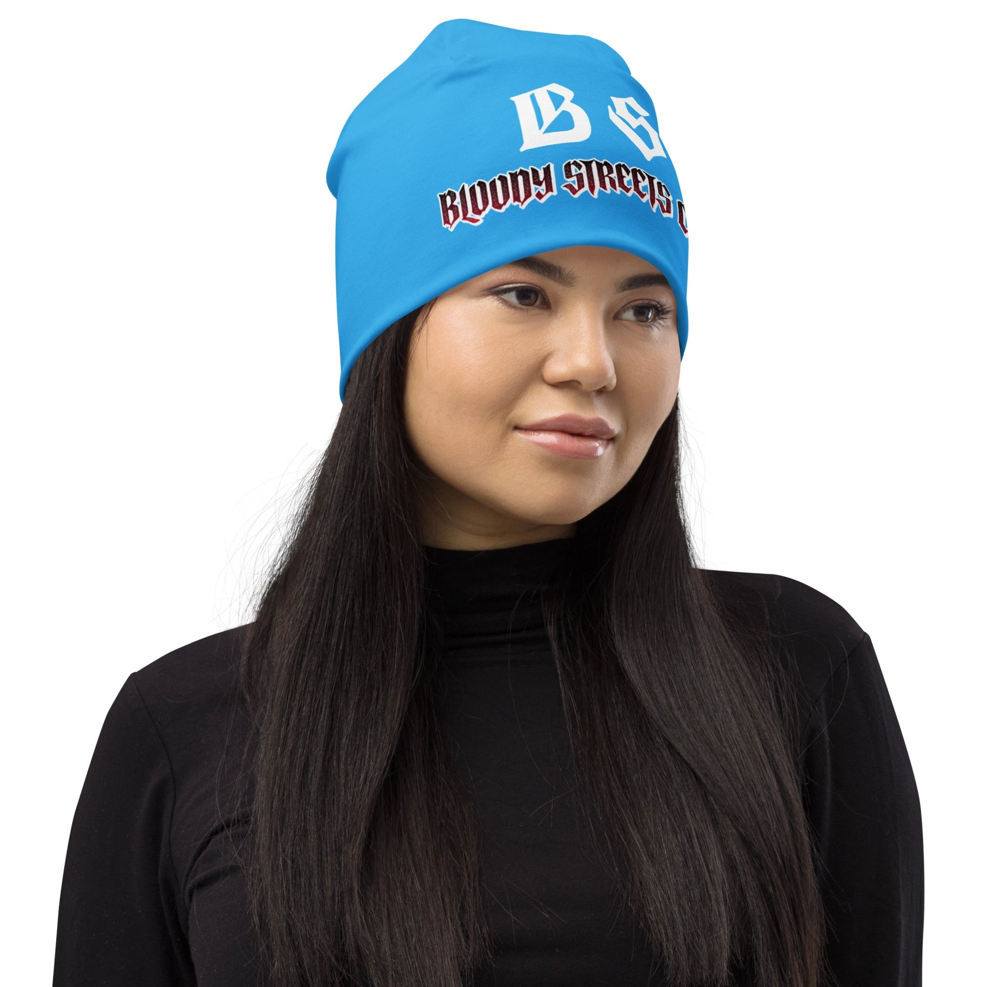 Bloody Streets Crew Member Beanie Blue - BLOODY-STREETS.DE Streetwear Herren und Damen Hoodies, T-Shirts, Pullis