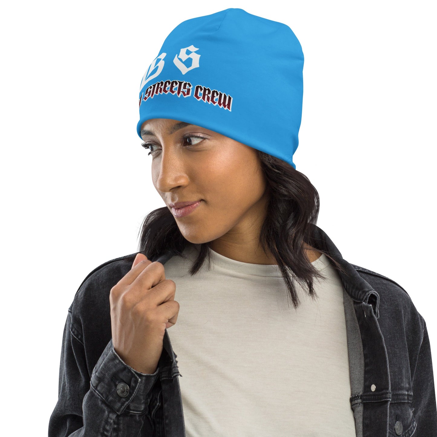 Bloody Streets Crew Member Beanie Blue - BLOODY-STREETS.DE Streetwear Herren und Damen Hoodies, T-Shirts, Pullis