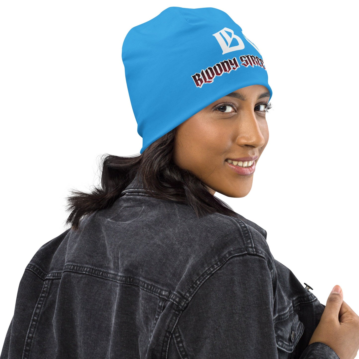 Bloody Streets Crew Member Beanie Blue - BLOODY-STREETS.DE Streetwear Herren und Damen Hoodies, T-Shirts, Pullis